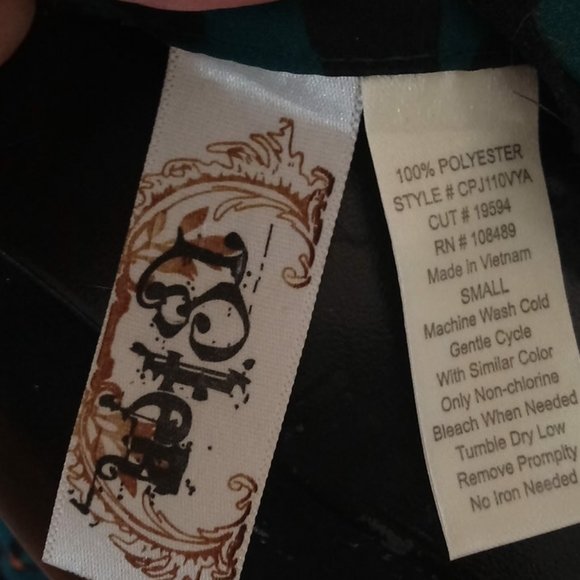 Ester See Thru 👀 Animal Print Hi Collar Blouse - Picture 5 of 5